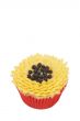 Vanilla cupcake with sunflower decoration