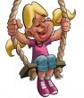 girl enjoying a balance