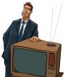 The tv sells man