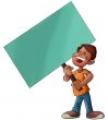 the kid holding a plank