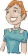 Call center girl with a green bluse