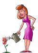 the woman and the flower