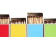 Motley Matchboxes On White