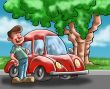 The man and the car