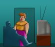 man and a woman in a room