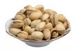 Pistachios on a plate, isolated
