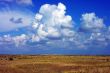 Amazing mountains and fields with blue sky