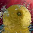 lemon between bubbles 