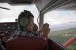 boy fliyng in the plane 