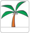 Simple vector palm tree