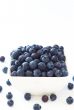 Blueberries on white background