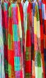 Colorful scarfs on the market 