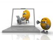 smiley and computer