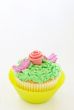 Vanilla cupcake with rose decorations