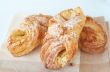 Apple custard filled croissants