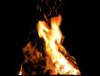 Picture with red flame on the black background