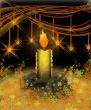 Christmas holiday background with candle