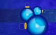 holiday background with blue christmas balls