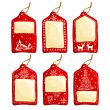 set of christmas tags