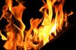 Picture with red flame on the black background