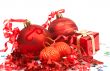 Red Christmas baubles