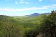 Summer landscape with Caucasus green mountains