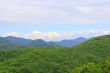 Summer landscape with Caucasus green mountains