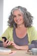 Older woman using a cellphone