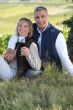 couple drinking wine in the vineyard