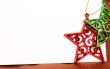 Two Christmas star decorations and card