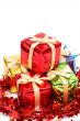 Stack of Christmas gifts