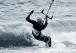 Kitesurfer in action