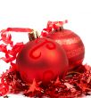 Red Christmas baubles 