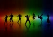 People dance a disco.