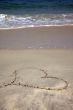 Heart on sand