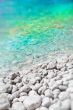 Soft wave of the sea on the pabble-stone beach