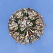Urban cityscape of Novosibirsk, Russia Little PLanet Panorama