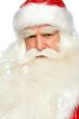 Santa Claus portrait smiling isolated over a white background