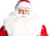 Santa Claus portrait smiling isolated over a white background