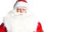 Santa Claus portrait smiling isolated over a white background
