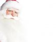Santa Claus portrait smiling isolated over a white background