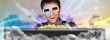 Portrait of young stylish modern man wearing 3d glasses watching