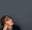 Image of young man thinking of his plans. Lots of copyspace