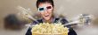 Portrait of young stylish modern man wearing 3d glasses watching