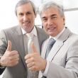 Portrait of two businessmen who approve.