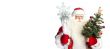 Christmas theme: Santa Claus holding christmas tree? staff and h