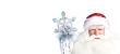 A traditional Christmas Santa Clause with staff isolated on whit