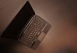 Closeup photo of a thin laptop
