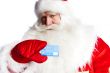 Traditional Santa Claus holding and sowing cr