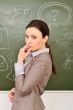 Image of young woman thinking of her plans